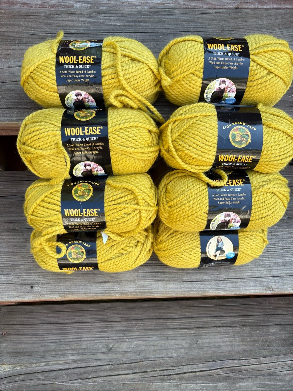 NWT Lot of 10 skeins of Wool Ease Thick & Quick Yarn in 134/Citron